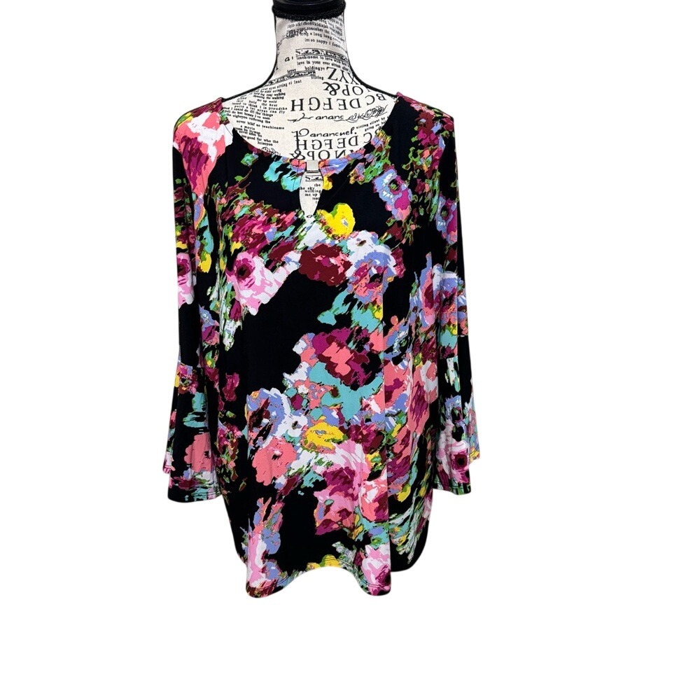 Jones Studio Multicolor Abstract Top